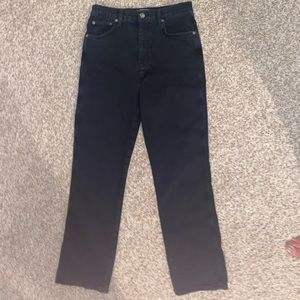 AGOLDE Straight Leg Black Jeans
